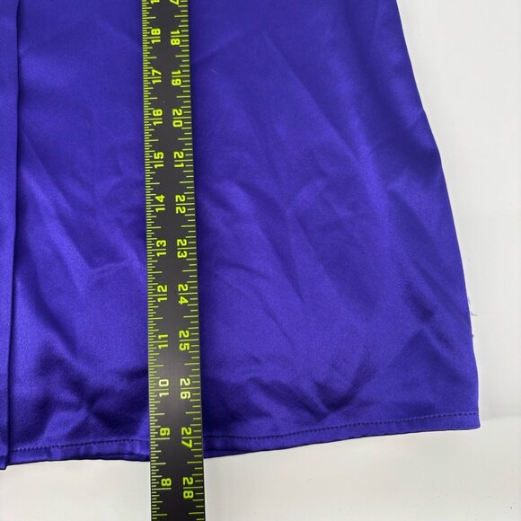 St John Silk Long Sleeve Button Up Top Purple Womens Size 10 Large Vintage USA - Picture 10 of 11
